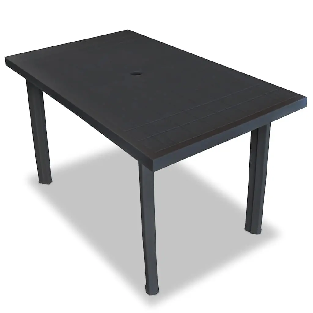 Outdoor Dining Set Plastic 5 Piece Anthracite