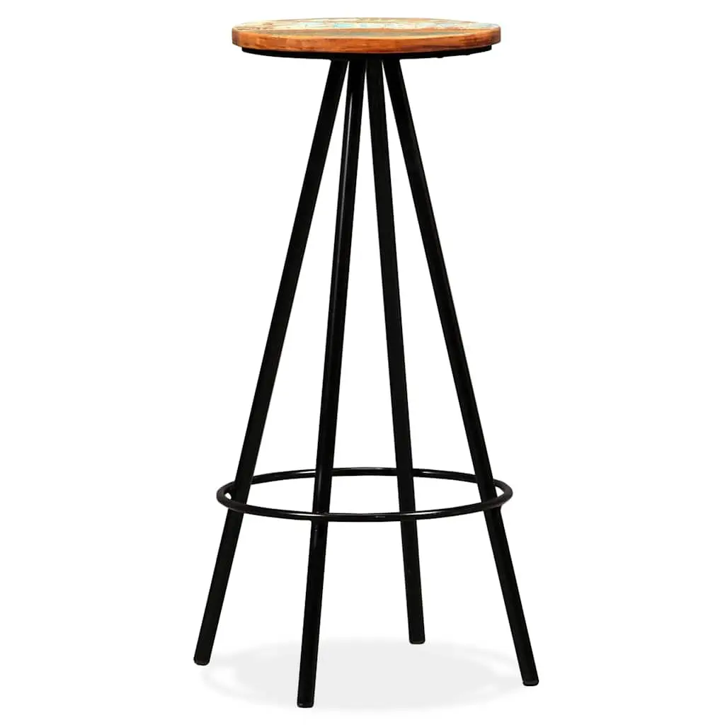 Bar Set Solid Reclaimed Wood Industrial Style 5 Piece Brown