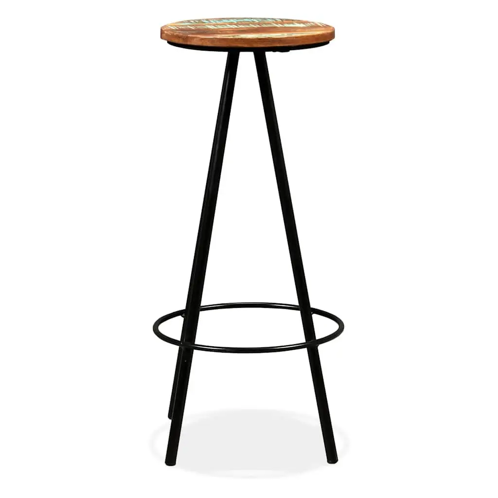 Bar Set Solid Reclaimed Wood Industrial Style 5 Piece Brown