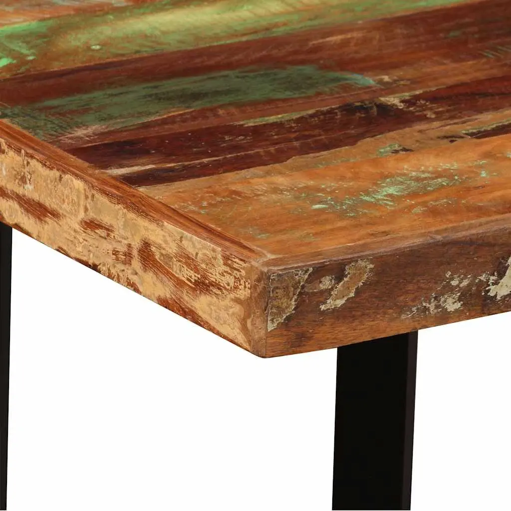 Bar Set Solid Reclaimed Wood Brown 5 Piece Industrial Kitchen Dining Table Stools