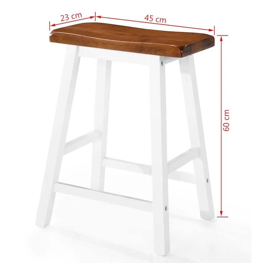 5-Piece Solid Wood Bar Table and Stool Set in Brown