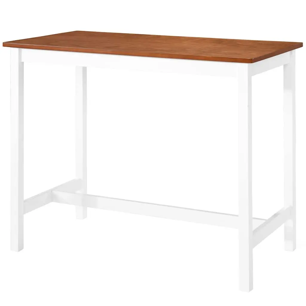 3-Piece Bar Table and Stool Set in Dark Brown