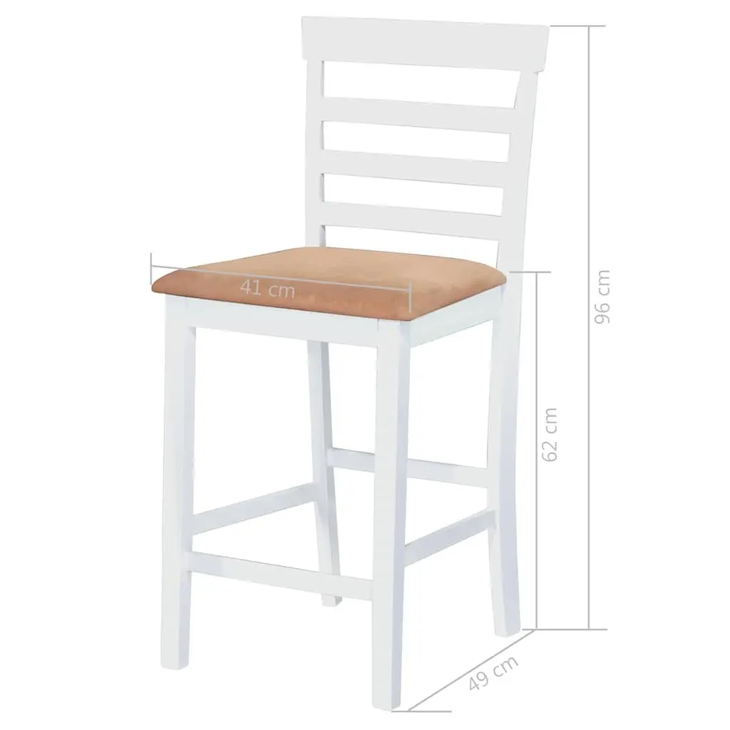 3-Piece Bar Table and Stool Set in Dark Brown