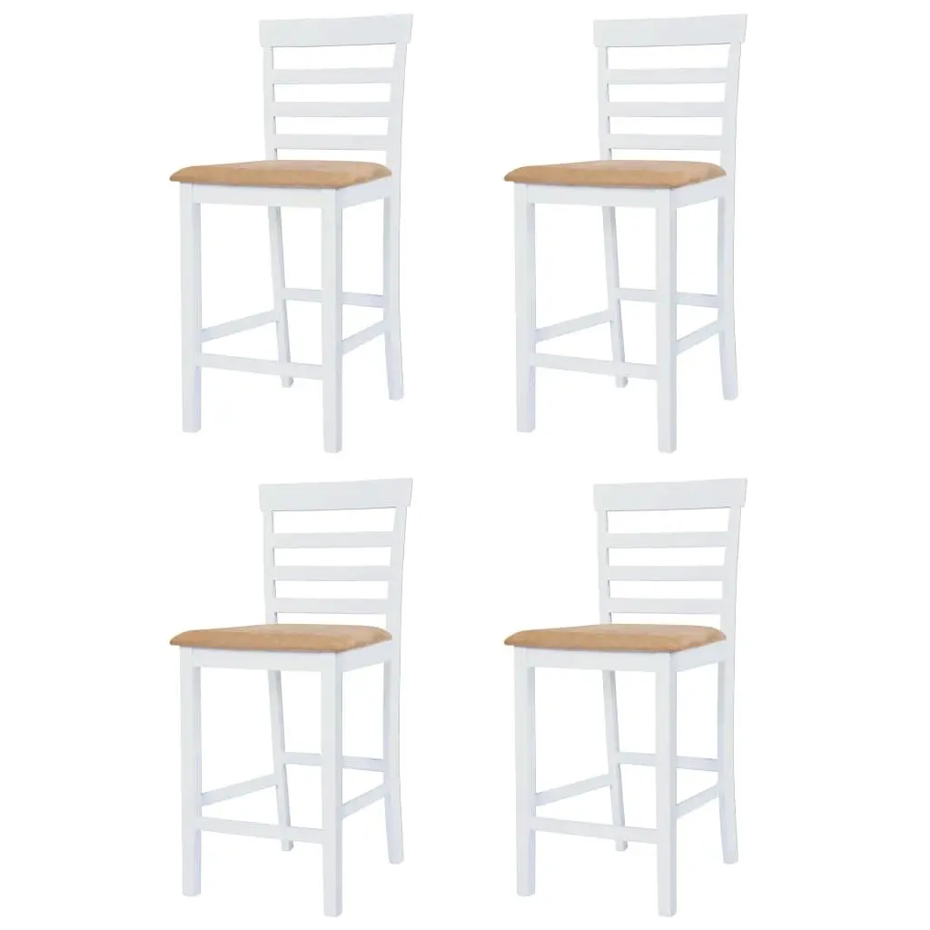 5-Piece Dark Brown Bar Table and Stool Set for Dining