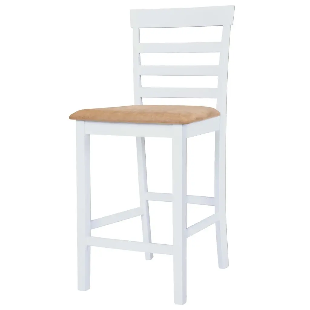 5-Piece Dark Brown Bar Table and Stool Set for Dining