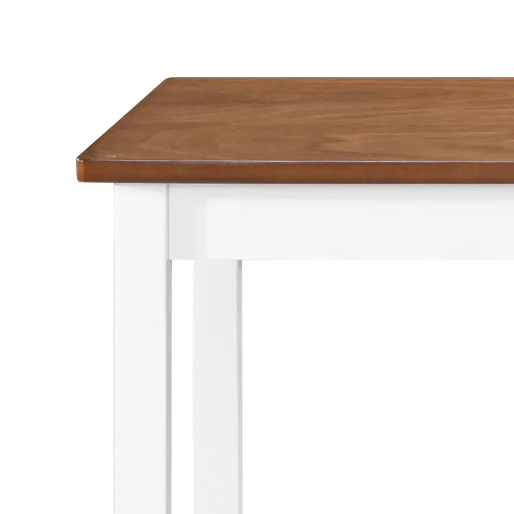 5-Piece Dark Brown Bar Table and Stool Set for Dining