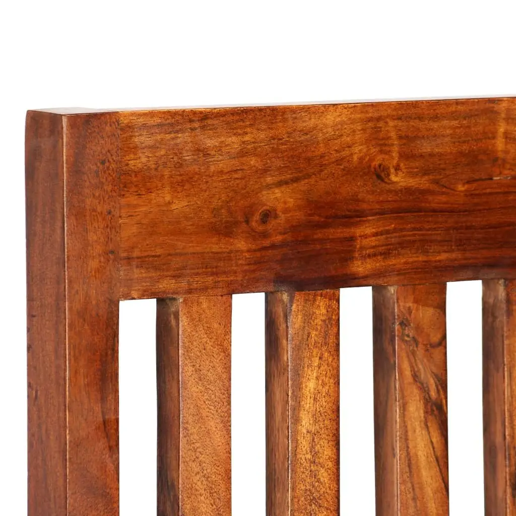 Dining Chairs Solid Acacia Wood Modern Brown 4 Piece