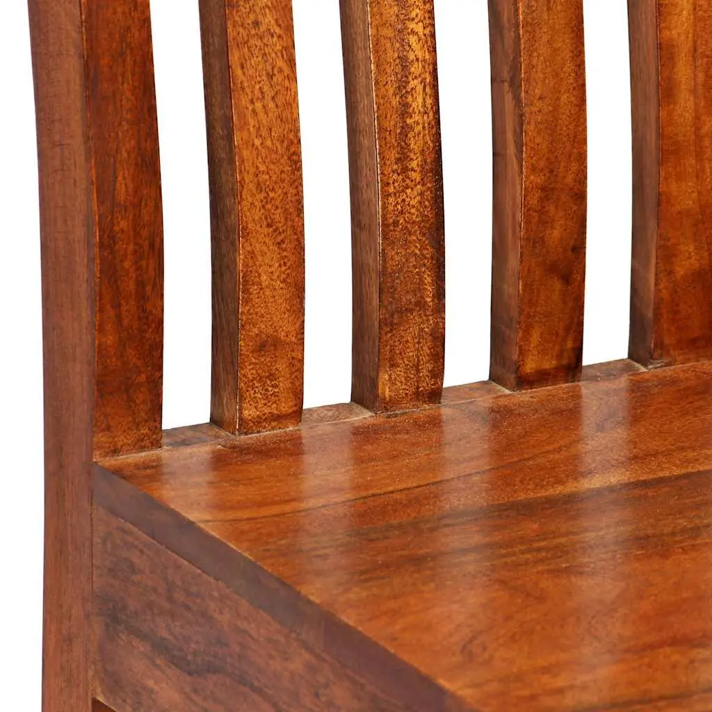 Dining Chairs Solid Acacia Wood Modern Brown 4 Piece