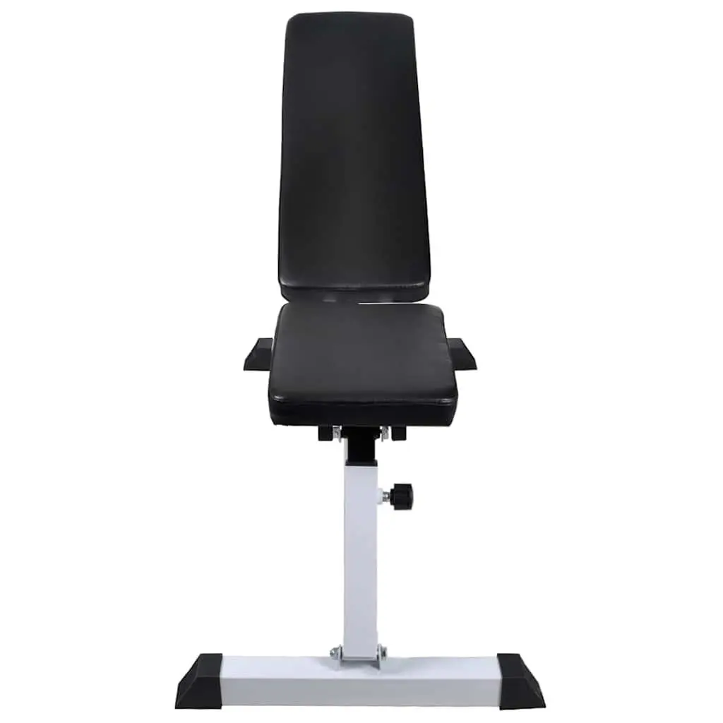 Workout Bench Adjustable Steel Brown 60.5kg with Barbell Dumbbell Weight Plates