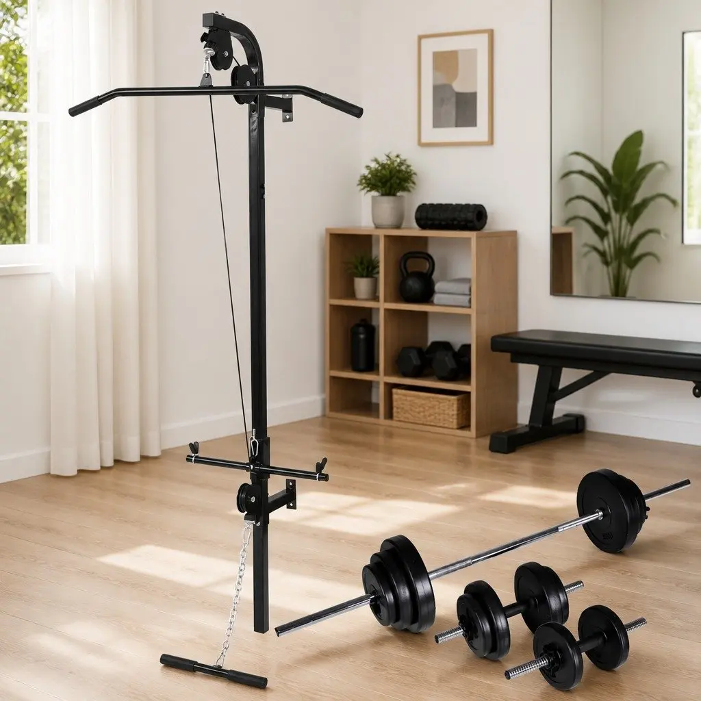 Wall-Mounted Power Tower for Strength Training