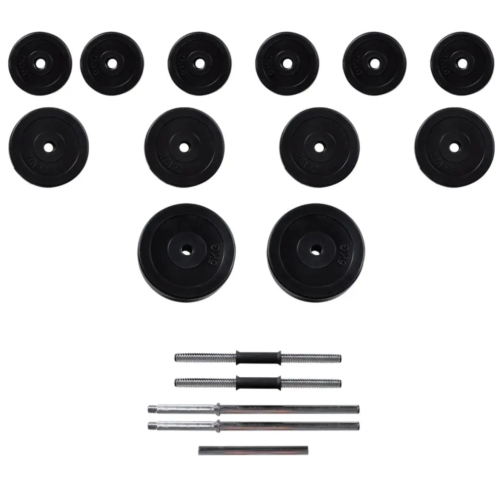 Folding Weight Bench with 30.5kg Barbell Set