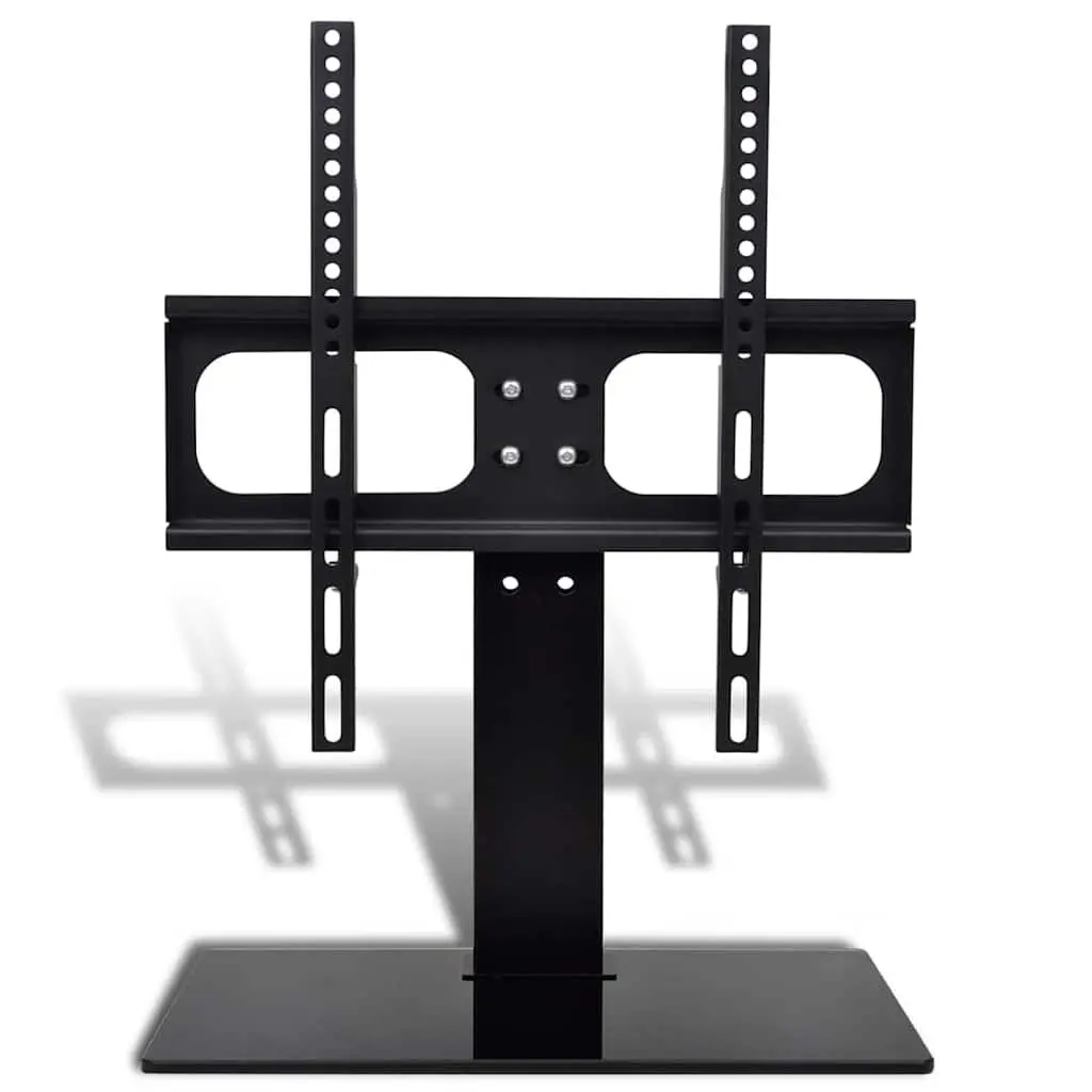 TV Bracket Stand Tempered Glass 23"-55" Black