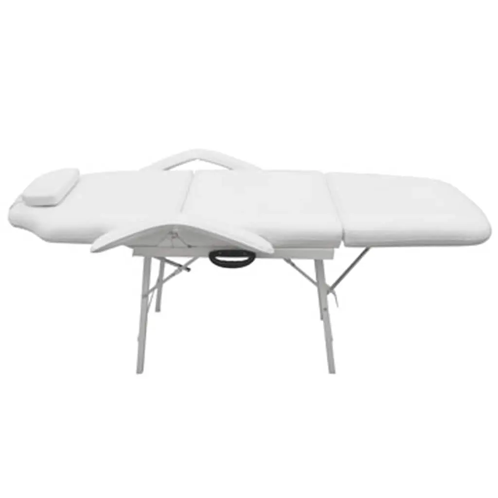 Adjustable Facial Bed Artificial Leather White