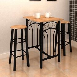 High-Quality Bar Table and Stool Set with Steel Frames