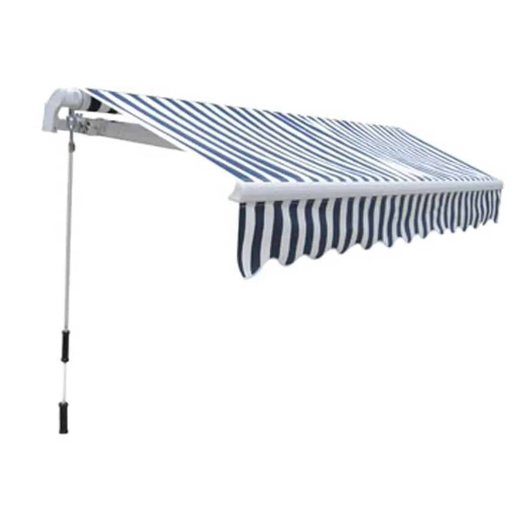 Folding Awning Polyester 300cm Blue White