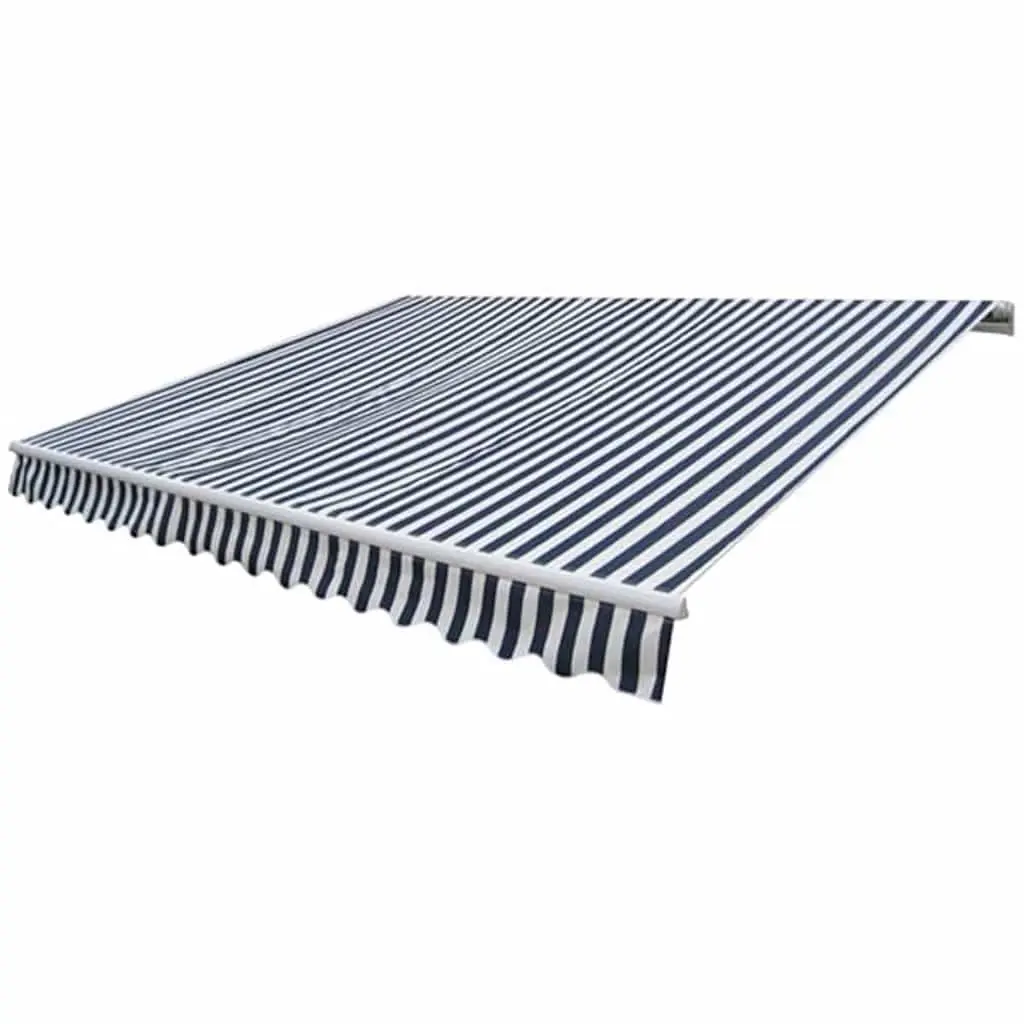 Folding Awning Polyester 300cm Blue White