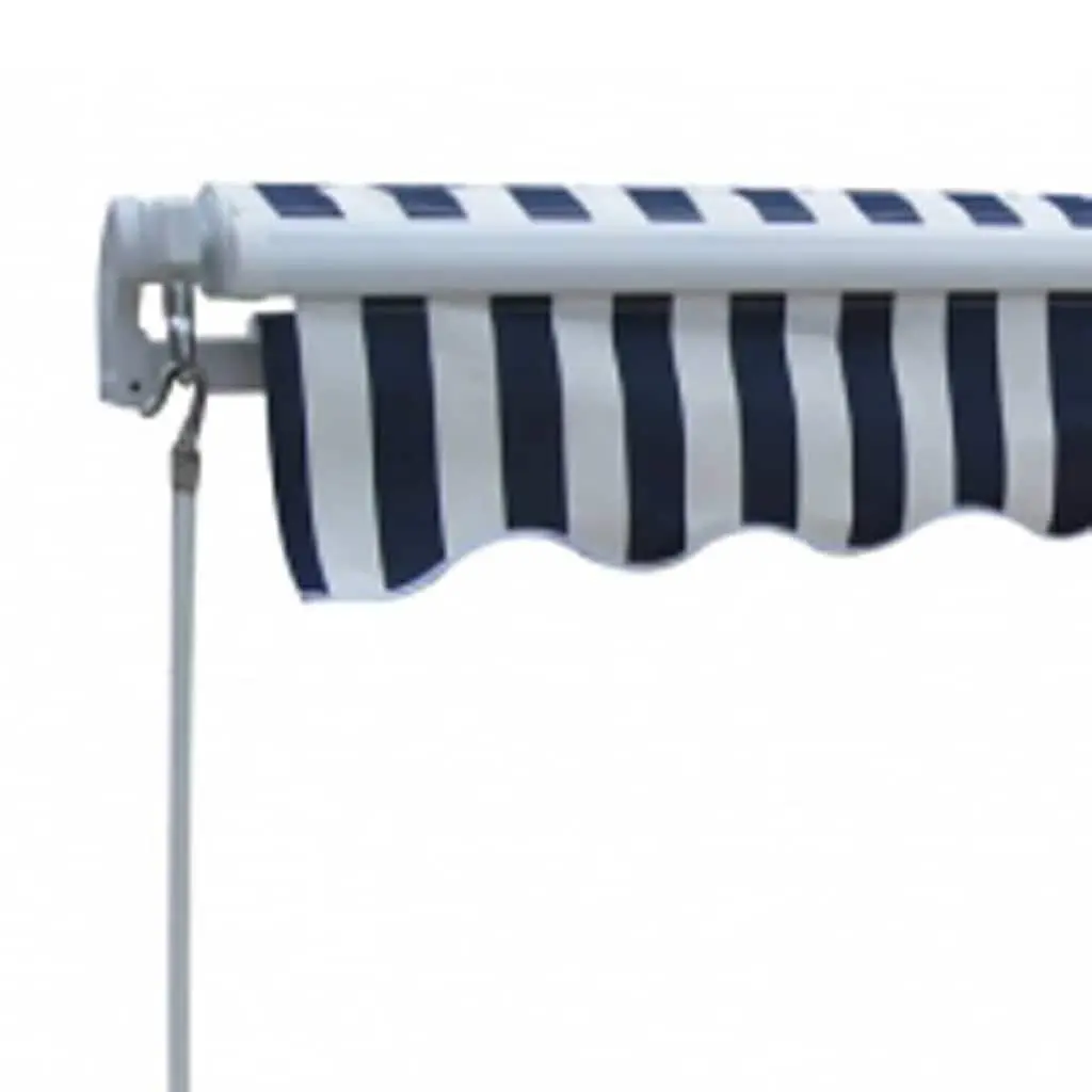 Folding Awning Polyester 300cm Blue White