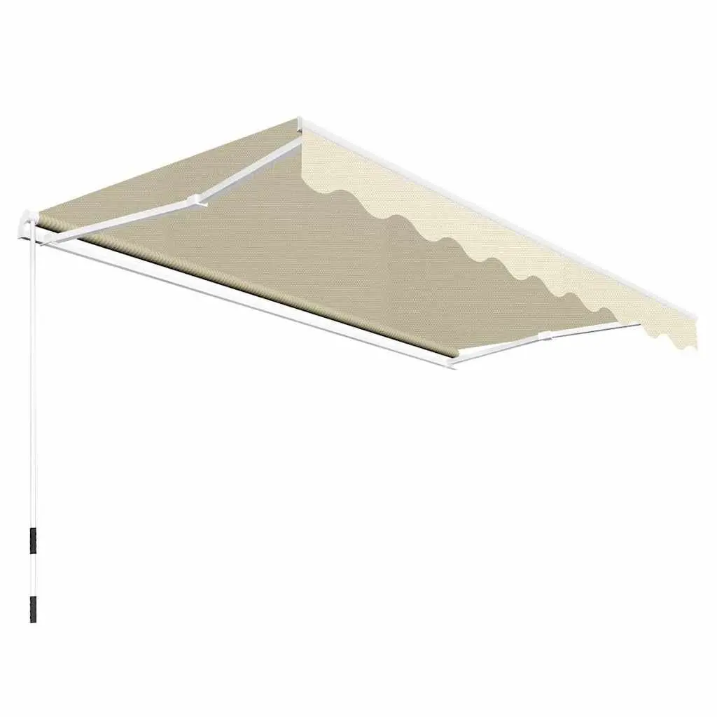 Folding Awning Aluminium 300cm Cream Polyester