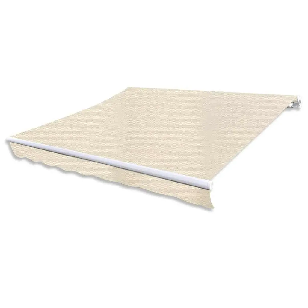Folding Awning Aluminium 300cm Cream Polyester