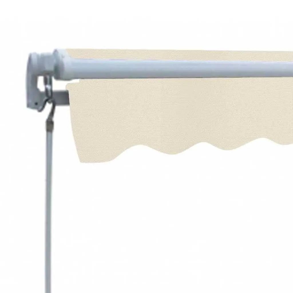 Folding Awning Aluminium 300cm Cream Polyester