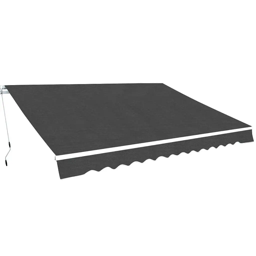 450cm Anthracite Manual Folding Awning with Durable Frame
