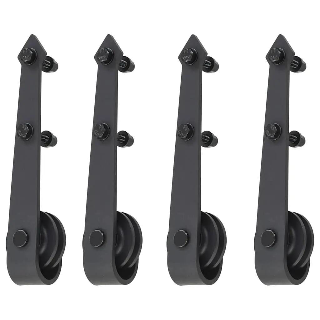 Sliding Door Hardware Kit 2x183cm Steel Rail System