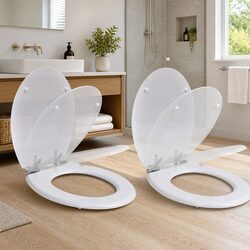 Durable White MDF Toilet Seats with Soft Close Function