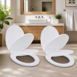 High-Quality Toilet Seats with Soft Close Lids, 2 Pack