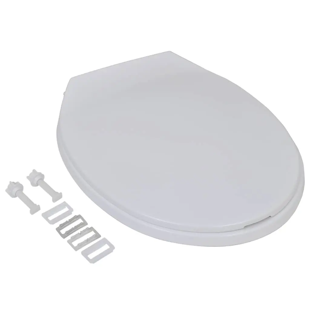 Toilet Seats Polypropylene Standard Bowl White 2 Pack