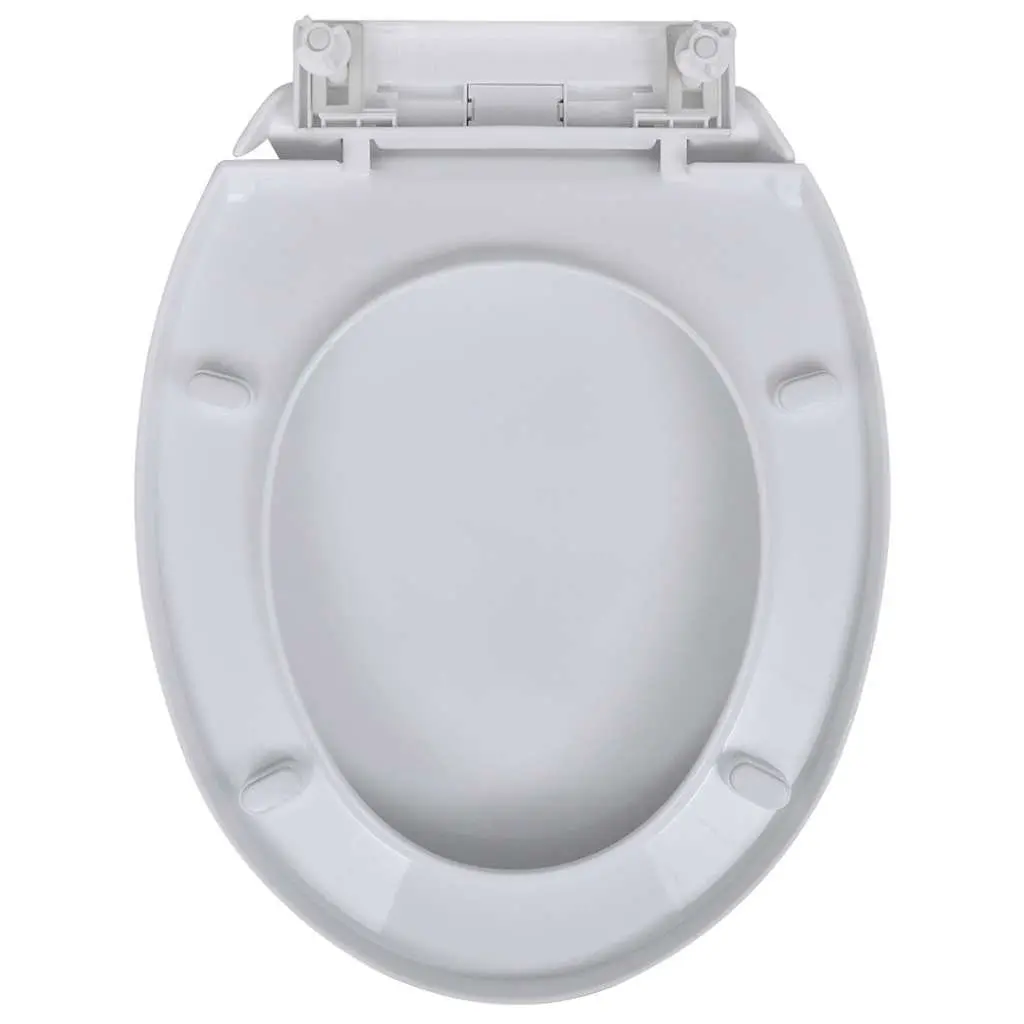 Toilet Seats Polypropylene Standard Bowl White 2 Pack