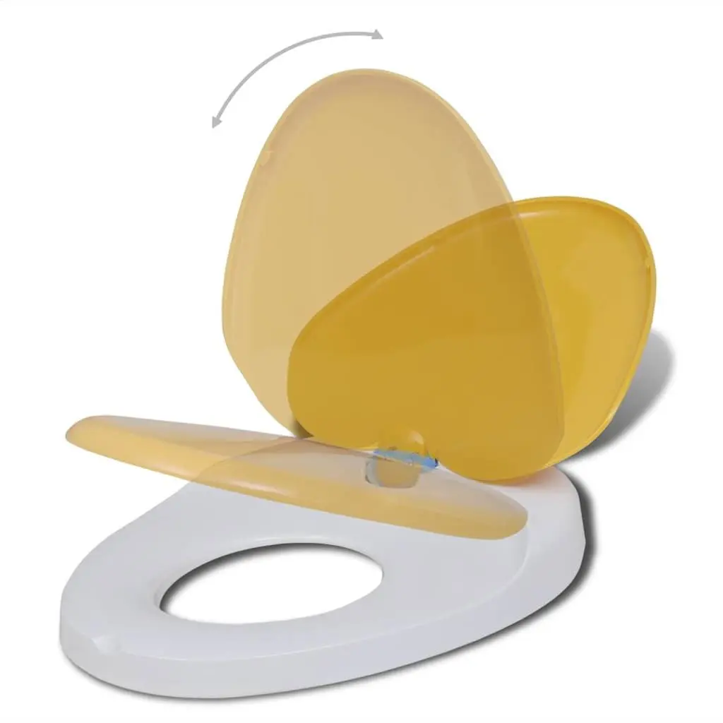 Toilet Seats Polypropylene 2 Pack White Yellow