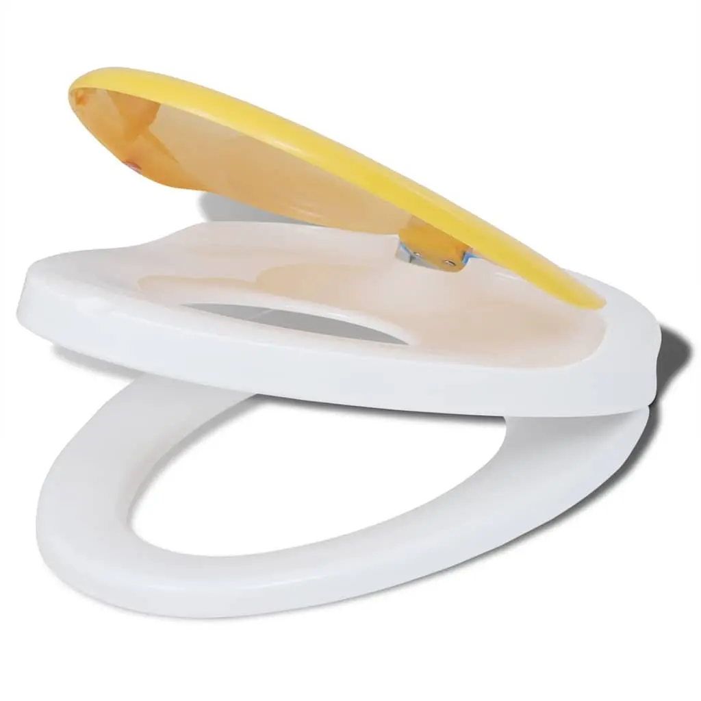 Toilet Seats Polypropylene 2 Pack White Yellow
