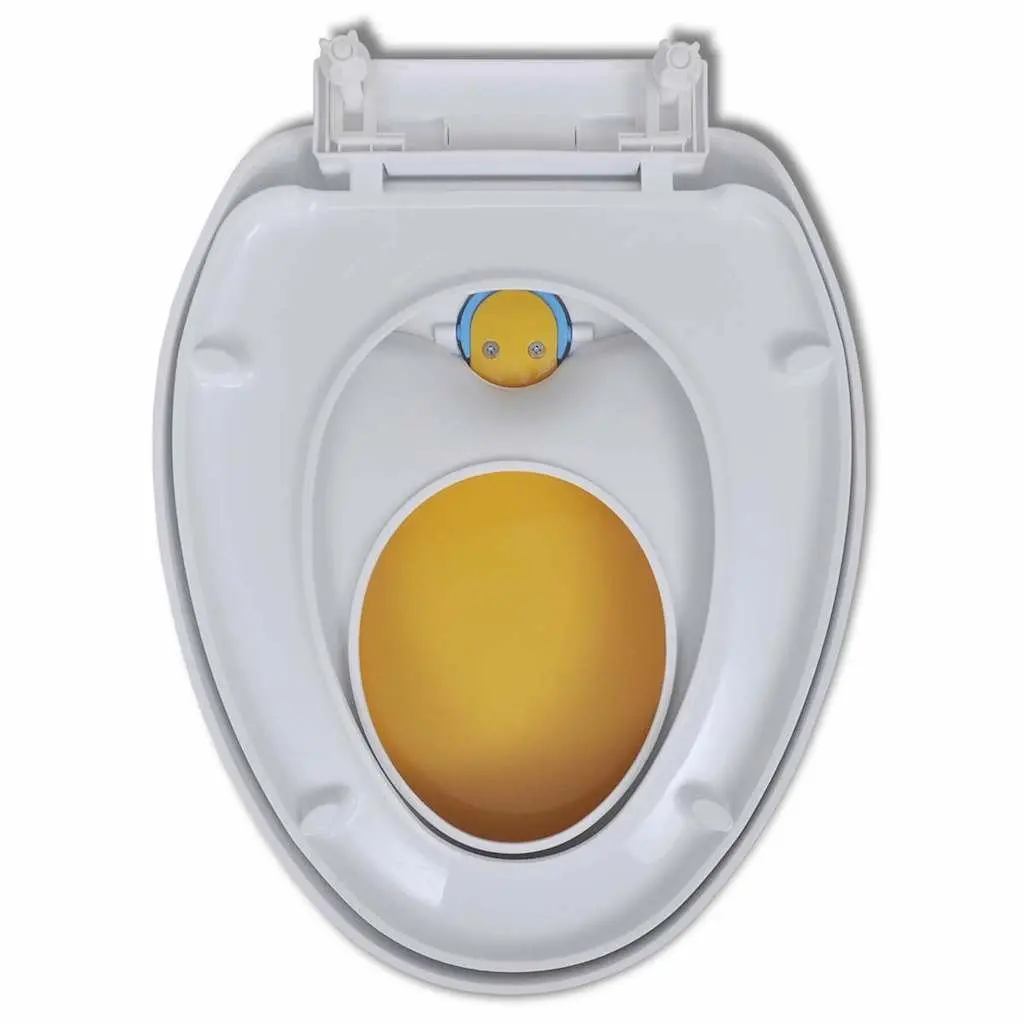 Toilet Seats Polypropylene 2 Pack White Yellow
