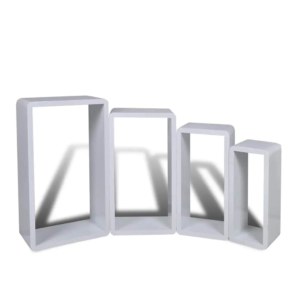 Cube Shelves MDF 8 Piece White Storage Display Floating Shelving Home Decor