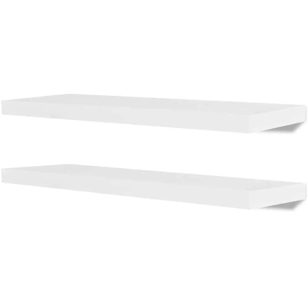Wall Shelves 4 pcs White 80 cm Display Floating Storage Hanging Shelving Unit
