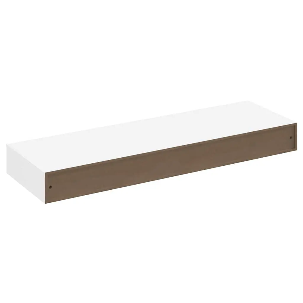 White Floating Wall Shelves with Drawers
