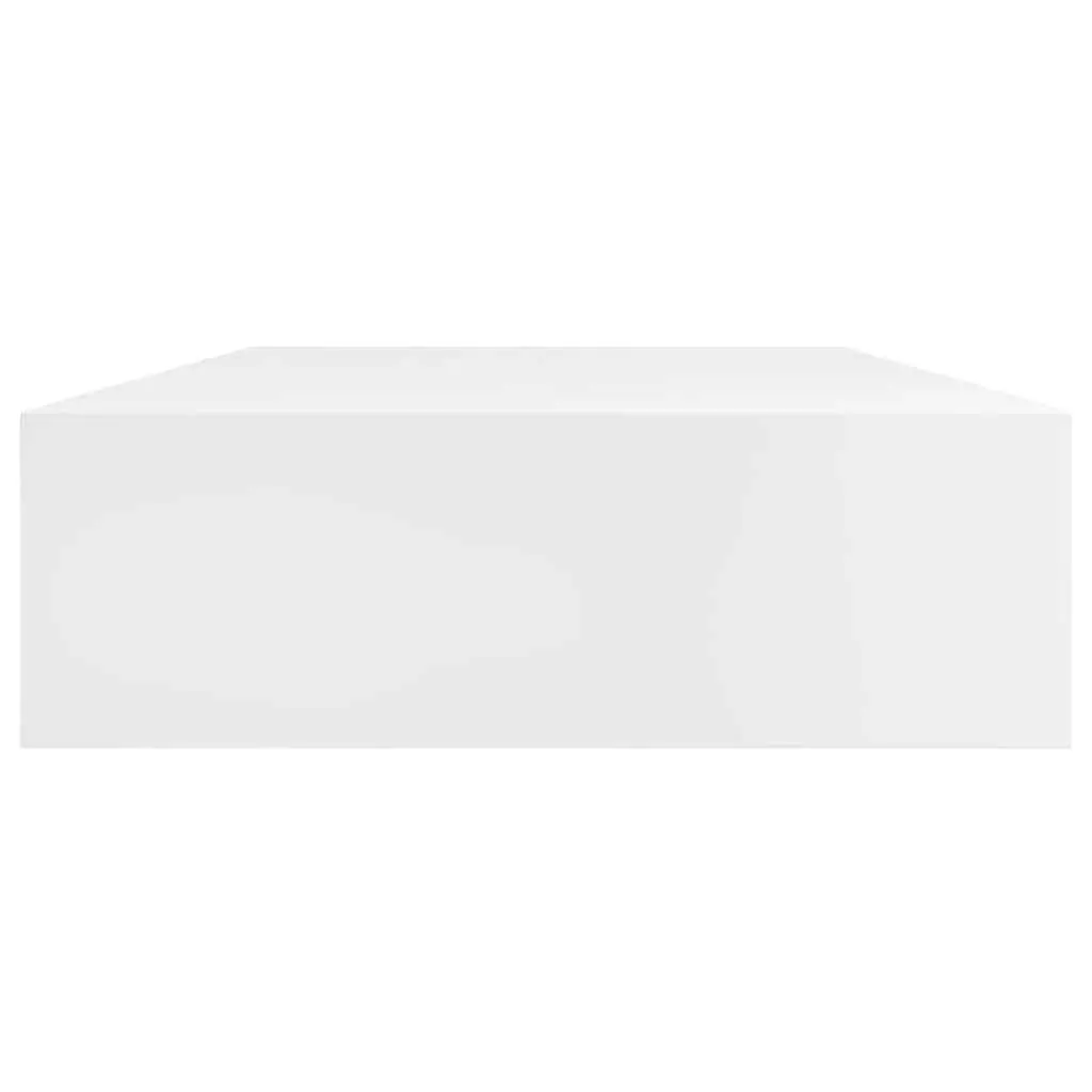 White Floating Wall Shelves with Drawers