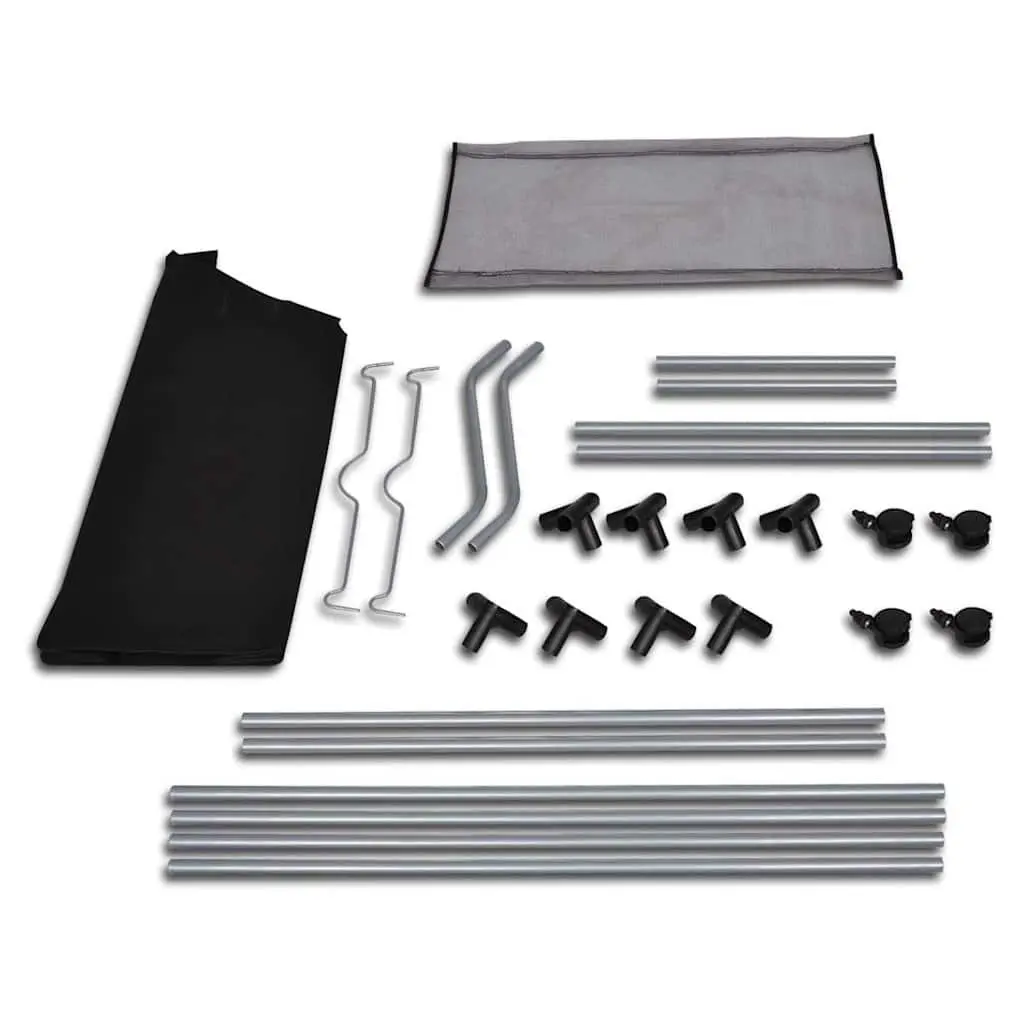 Laundry Sorters Steel 2 pcs Black with 4 Removable Sorting Bags for Household Storage