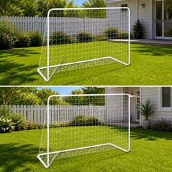 High-Quality Steel Football Goals 2 pcs with Nets 182x61x122 cm
