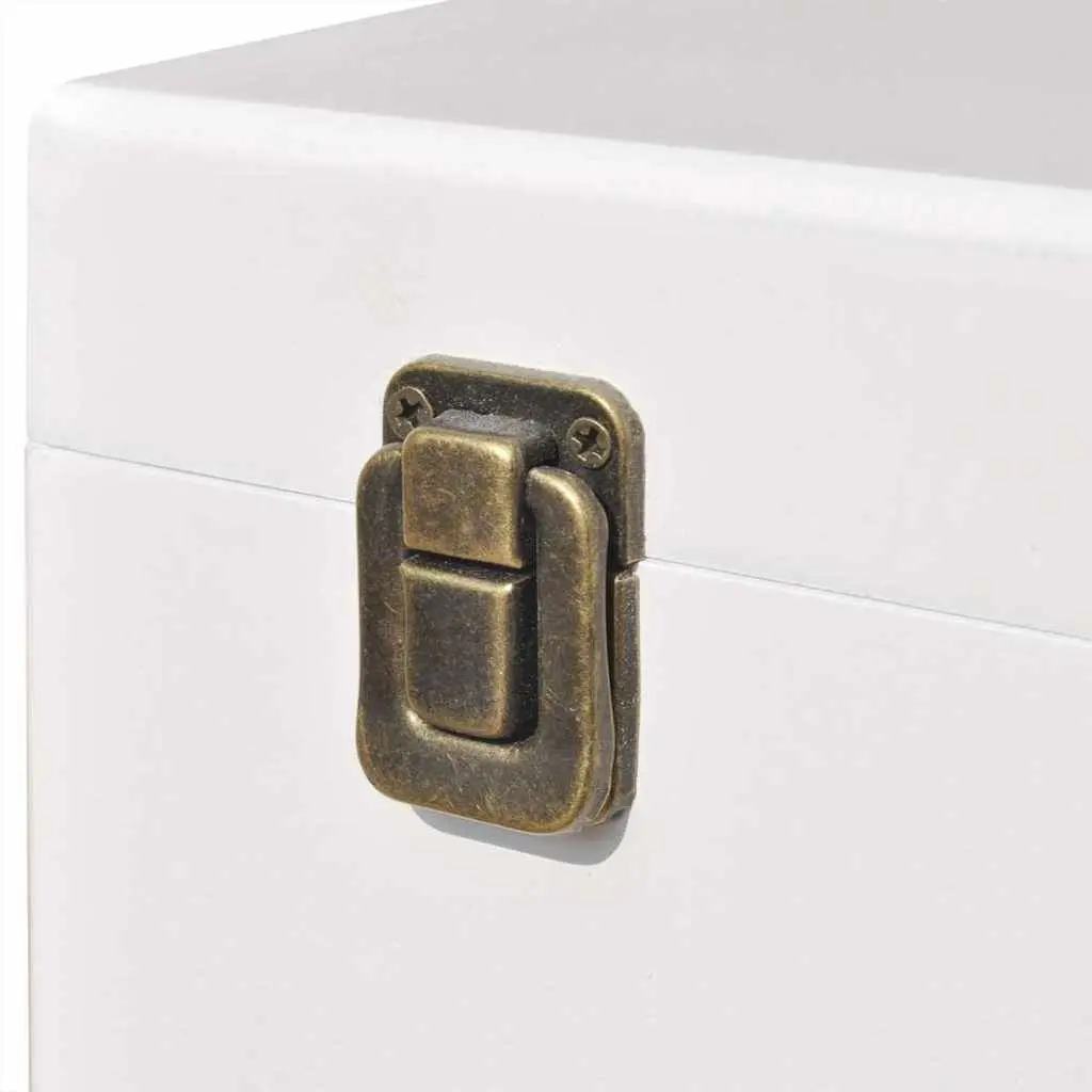 Bedside Cabinets 2 pcs Suitcase Design Side Table Storage White 40x30x57cm