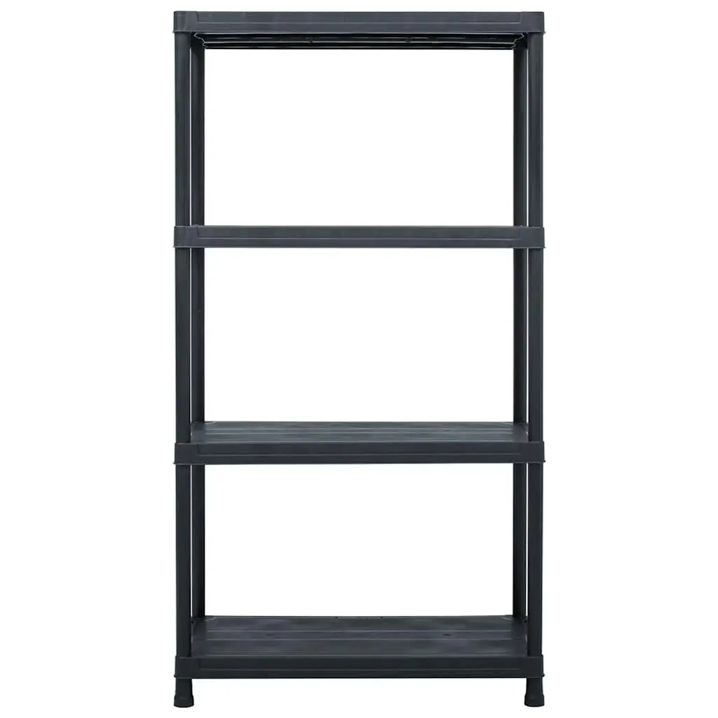 Storage Shelf Rack Plastic 60x30x138cm Black