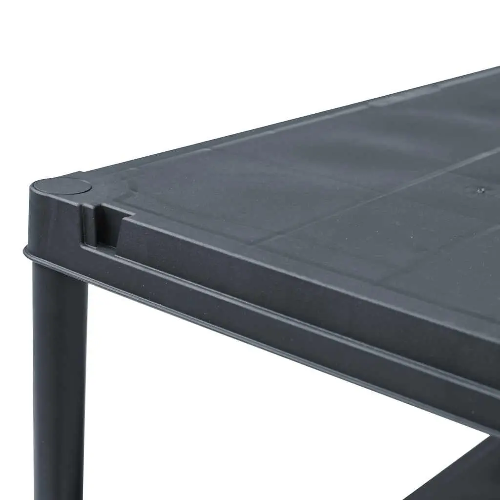 Storage Shelf Rack Plastic 60x30x138cm Black