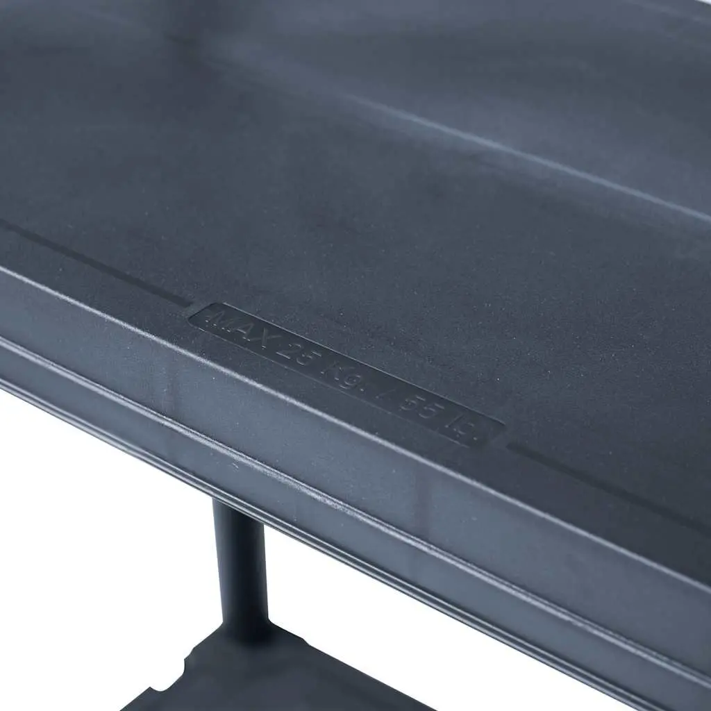 Storage Shelf Rack Plastic 60x30x138cm Black