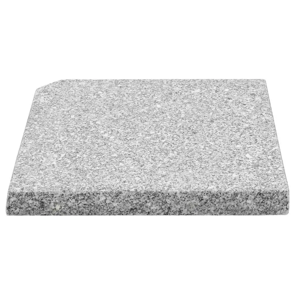 Umbrella Weight Plates 4pcs Grey Square 100kg Outdoor Parasol Base Stabiliser