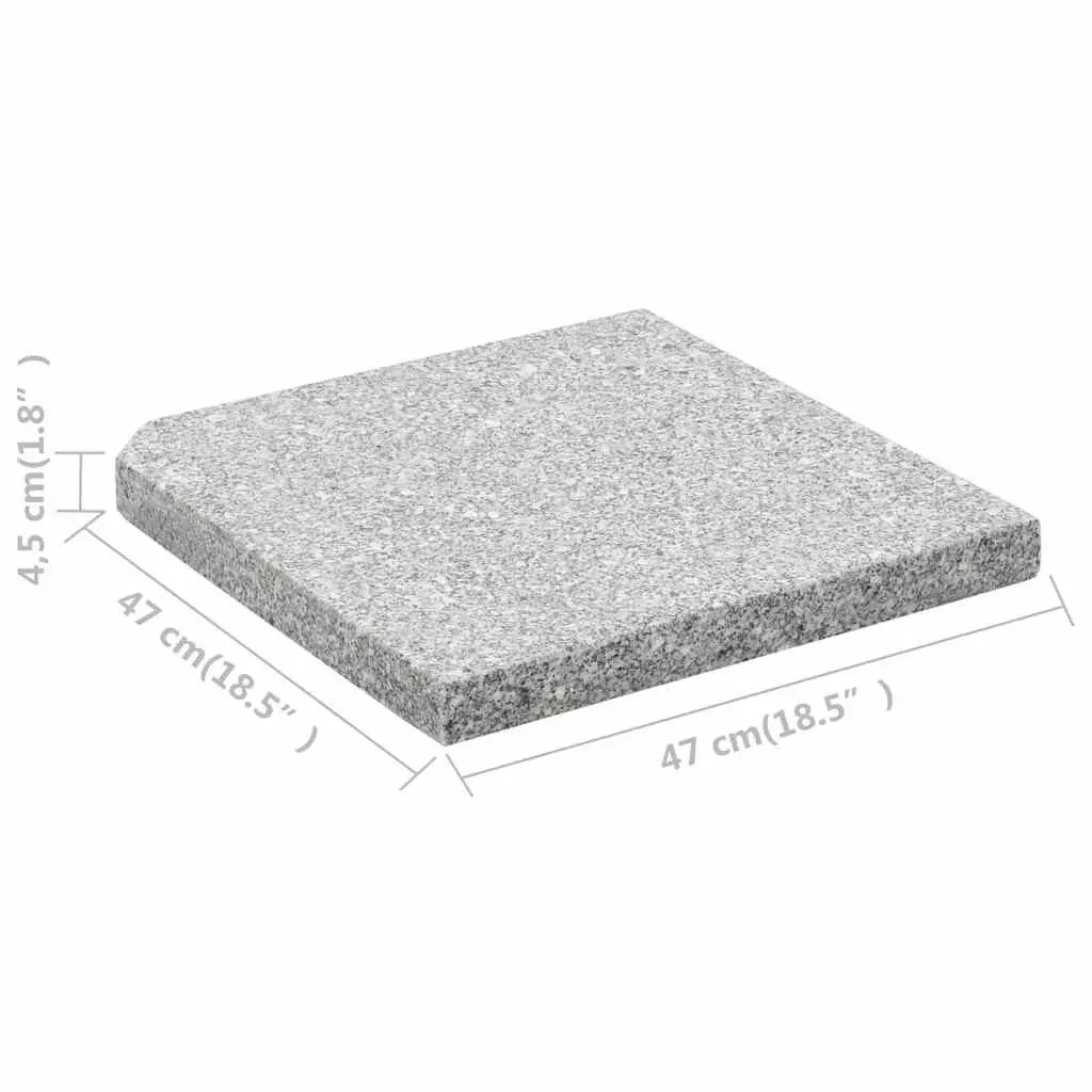 Umbrella Weight Plates 4pcs Grey Square 100kg Outdoor Parasol Base Stabiliser