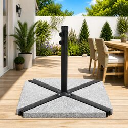 Triangular Grey Granite Umbrella Weight Plates, 4 pcs