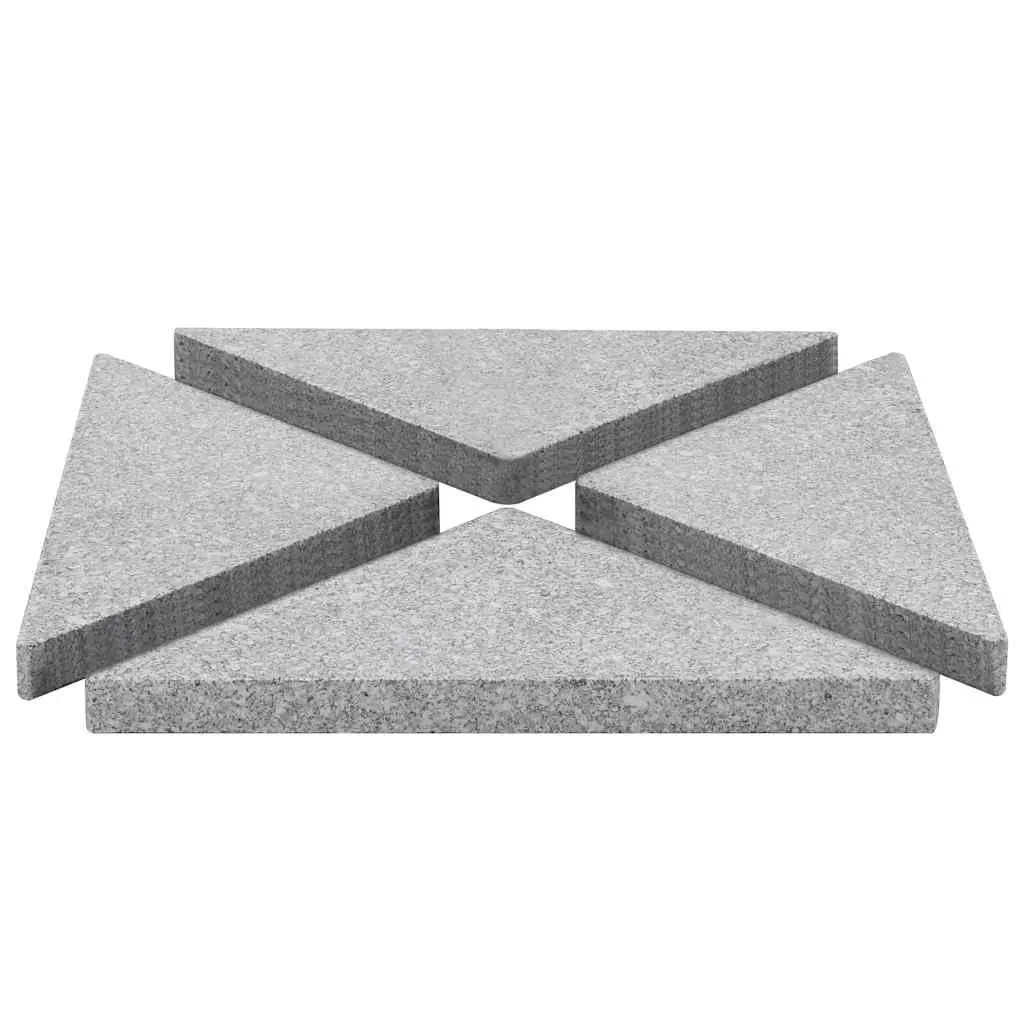 Triangular Grey Granite Umbrella Weight Plates, 4 pcs