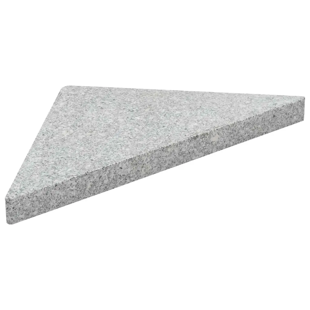 Triangular Grey Granite Umbrella Weight Plates, 4 pcs
