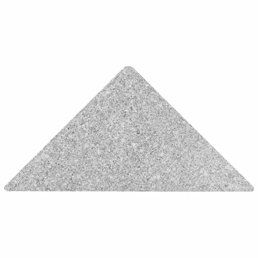 Triangular Grey Granite Umbrella Weight Plates, 4 pcs