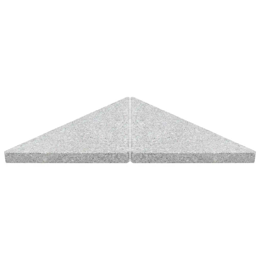 Triangular Grey Granite Umbrella Weight Plates, 4 pcs